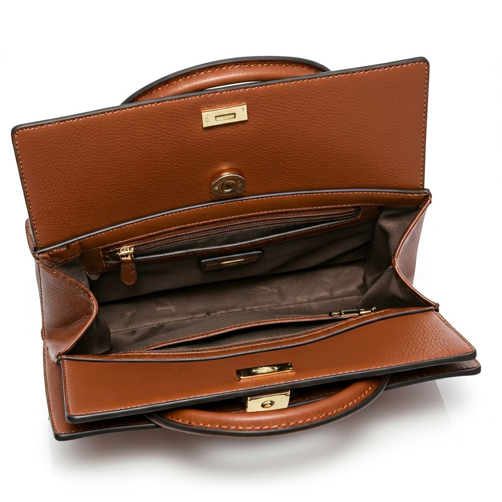 Women's Leather Handbag (Brown)